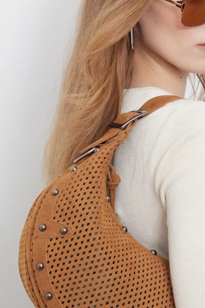 Hype Net Suede Baguette bag Τσαντα Ωμου Ταμπα - Image 5