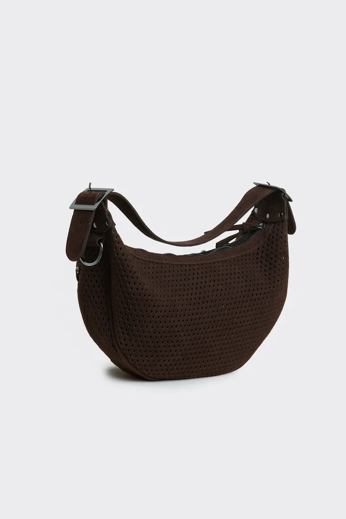 Hype Net Suede Baguette bag Τσαντα Ωμου Καφε - Image 3