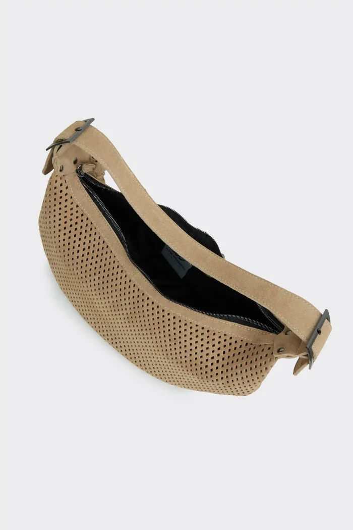 Hype Net Suede Baguette bagΤσαντα Ωμου Μπεζ - Image 4