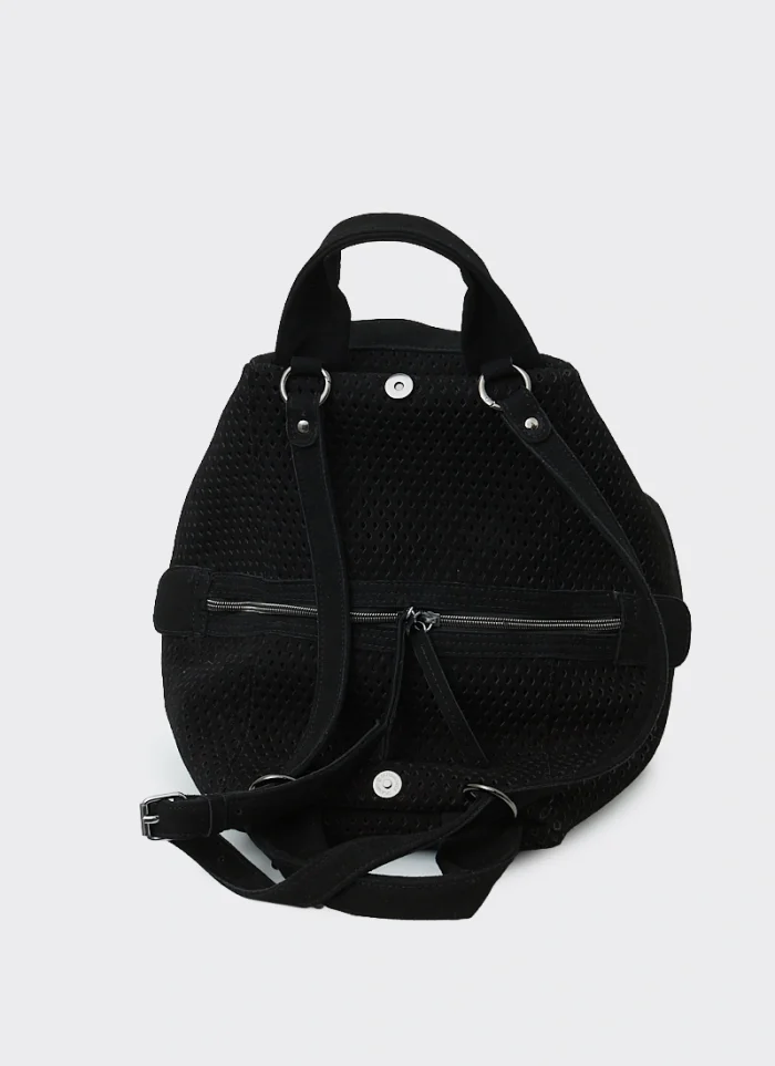 Bubble Bag Net Suede Τσαντα Χειρος Μαυρη Large - Image 2