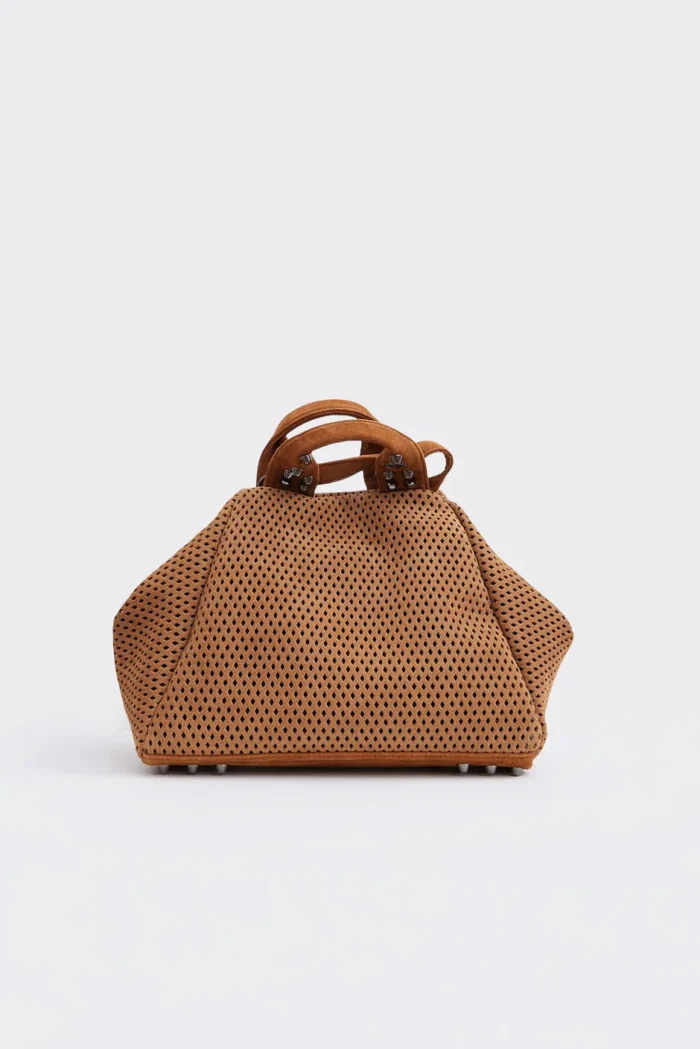 Bubble Bag Net Planet  Suede Τσαντα Χειρος Ταμπα Large - Image 9