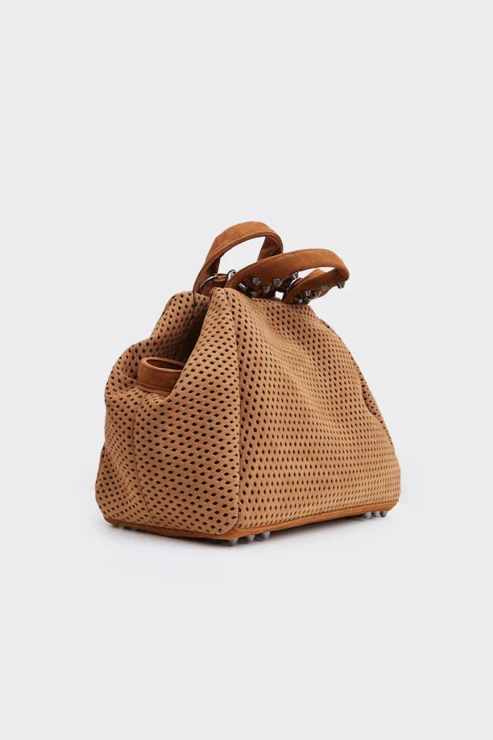 Bubble Bag Net Planet  Suede Τσαντα Χειρος Ταμπα Large - Image 8