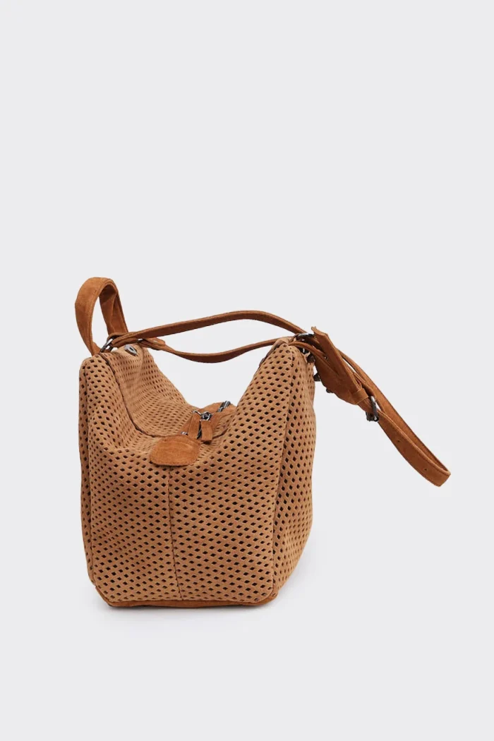 Bubble Bag Net Planet  Suede Τσαντα Χειρος Ταμπα Large - Image 4