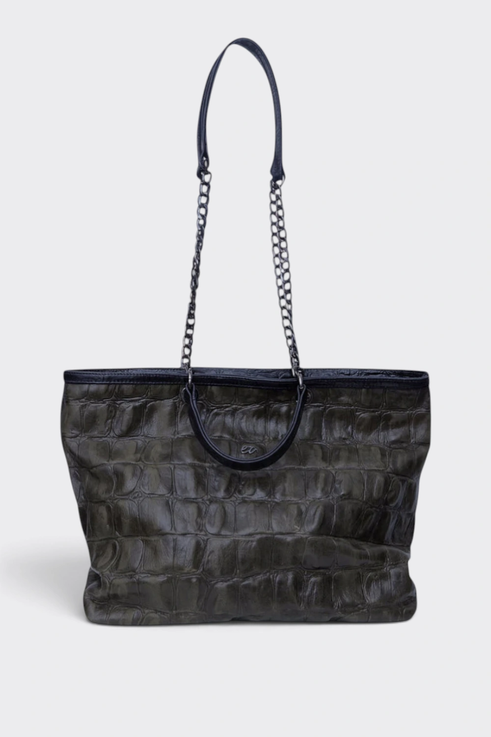 Hobo Bag Croco Τσαντα Χειρος Χακι - Image 1