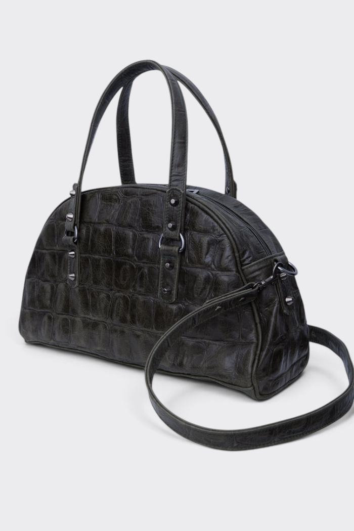 Luna Bag Croco Τσαντα Χειρος Χακι Large - Image 2