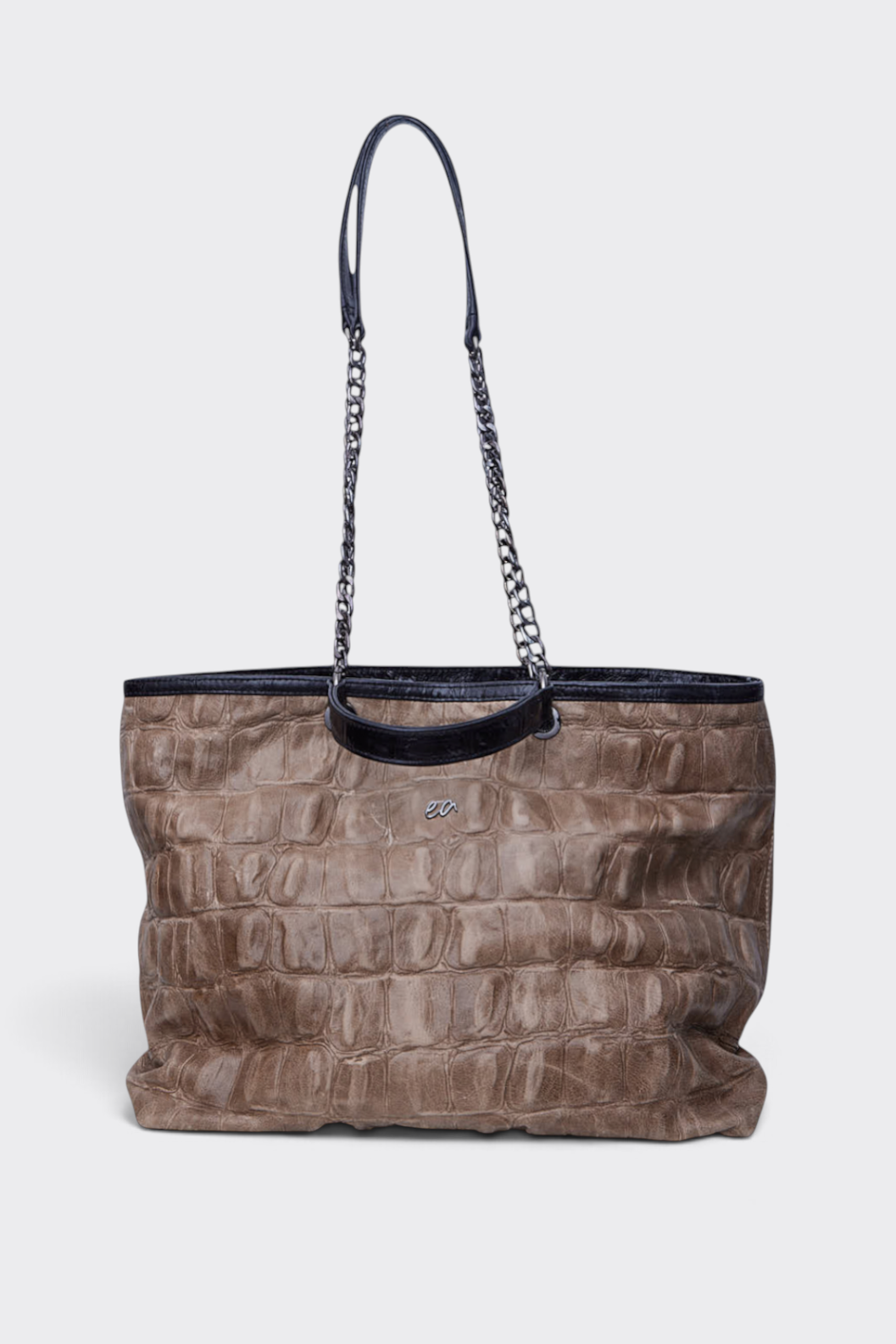 Hobo Bag Croco  Τσαντα Χειρος Μπεζ - Image 1