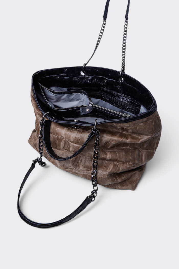 Hobo Bag Croco  Τσαντα Χειρος Μπεζ - Image 2