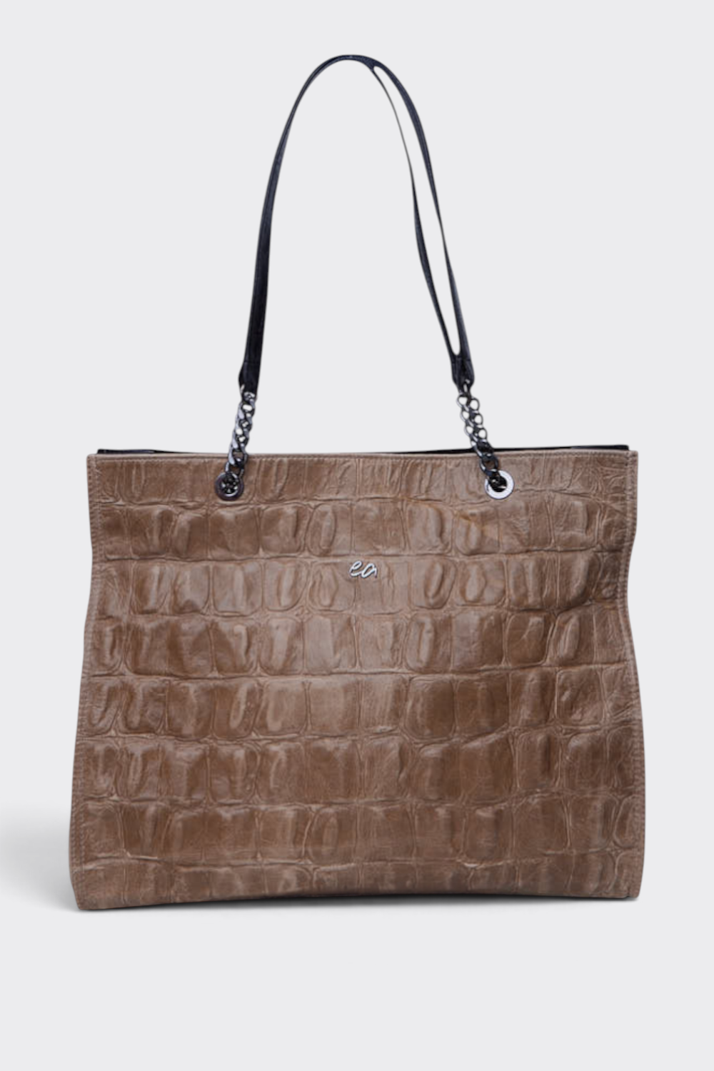 Siena Tote Bag Croco Τσαντα Ωμου Μπεζ - Image 1